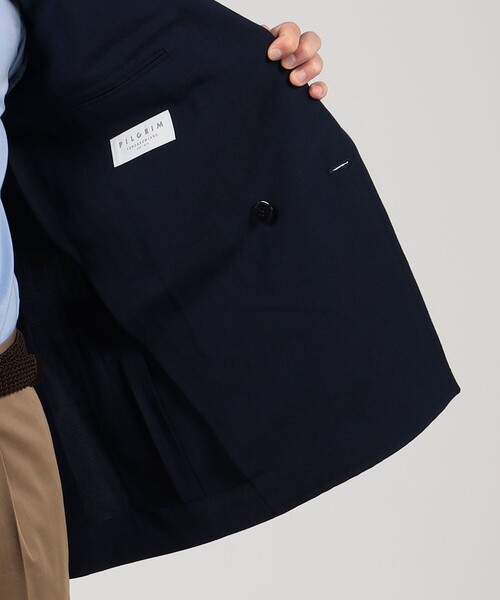 【セール】ウールリネン ダブルブレステッド4Bジャケット（テーラードジャケット）｜TOMORROWLAND（トゥモローランド）