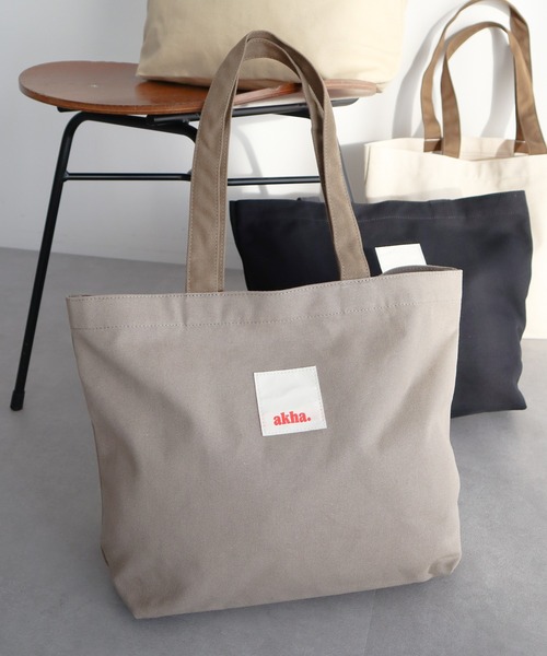 CRAFT STANDARD BOUTIQUE（クラフトスタンダードブティック）の「【追加】akha.　キャンバストート/A4サイズ（トートバッグ・レディース・ベージュ/ブラック/ナチュラル/グレー・FREE）」の2枚目の写真