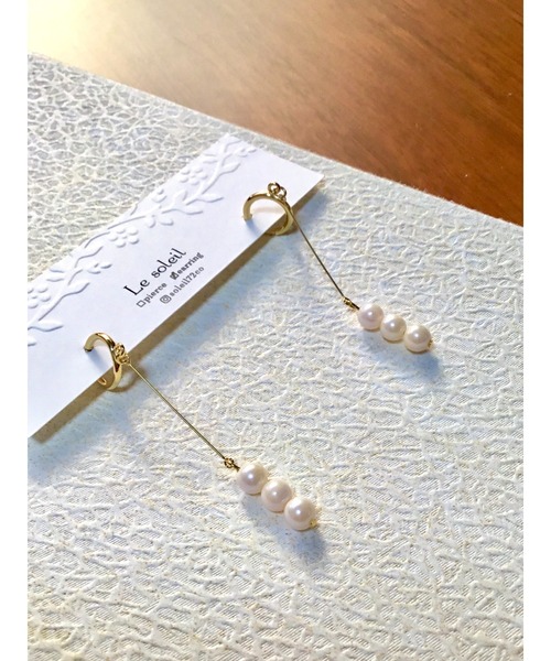 Le soleil】揺れる アコヤ真珠イヤリング(MA)（イヤリング）｜tone