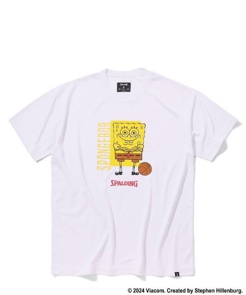 SPALDING（スポルディング）の「【SPALDING/スポルディング】Tシャツ スポンジ・ボブ バスケットボール フリーク/半袖Tシャツ（Tシャツ/カットソー・メンズ・ブラック/ホワイト・X-LARGE/LARGE/MEDIUM/SMALL）」の2枚目の写真