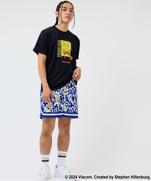 SPALDING（スポルディング）の「【SPALDING/スポルディング】Tシャツ スポンジ・ボブ バスケットボール フリーク/半袖Tシャツ（Tシャツ/カットソー・メンズ・ブラック/ホワイト・X-LARGE/LARGE/MEDIUM/SMALL）」の5枚目の写真
