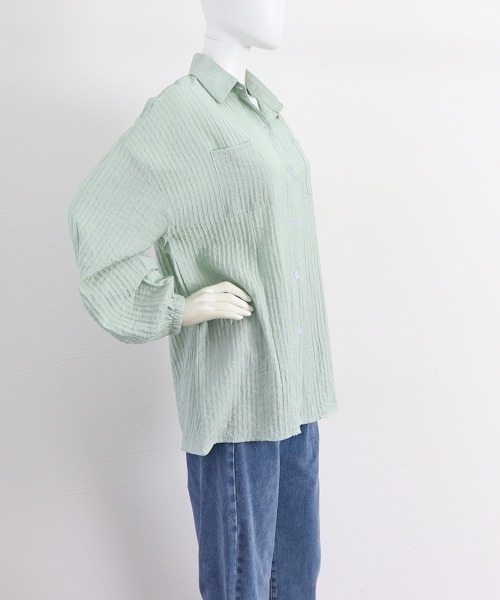 Miniministore(ミニミニストア)の「カーディガン シャツブラウス レディース(シャツ/ブラウス・レディース・ホワイト/ミント/ピンクベージュ・XL/L)」の15枚目の写真