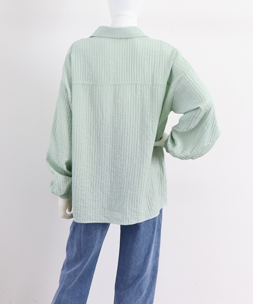Miniministore(ミニミニストア)の「カーディガン シャツブラウス レディース(シャツ/ブラウス・レディース・ホワイト/ミント/ピンクベージュ・XL/L)」の16枚目の写真