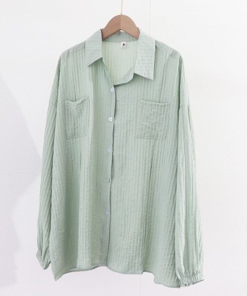 Miniministore(ミニミニストア)の「カーディガン シャツブラウス レディース(シャツ/ブラウス・レディース・ホワイト/ミント/ピンクベージュ・XL/L)」の17枚目の写真