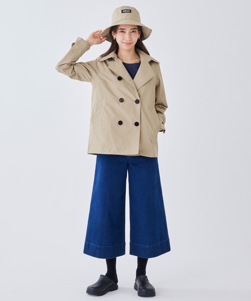 AIGLE(エーグル)の「GORE-TEX ゴアテックス 透湿 撥水 防風 2レイヤー ショートPコート フーデッドジャケット(その他アウター・レディース・ネイビー/ベージュ・36/38/40)」の18枚目の写真