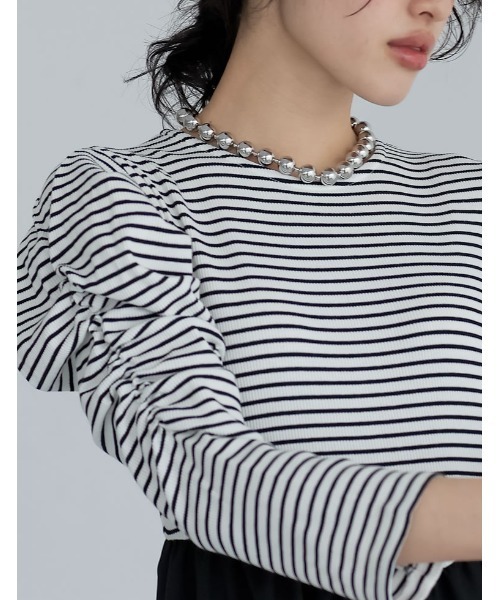 Re:EDIT（リエディ）の「ビッグボールチェーンネックレス[返品交換不可]（ネックレス・レディース・シルバー/ゴールド・FREE）」の3枚目の写真