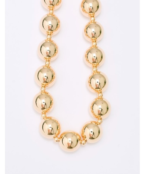 Re:EDIT（リエディ）の「ビッグボールチェーンネックレス[返品交換不可]（ネックレス・レディース・シルバー/ゴールド・FREE）」の6枚目の写真