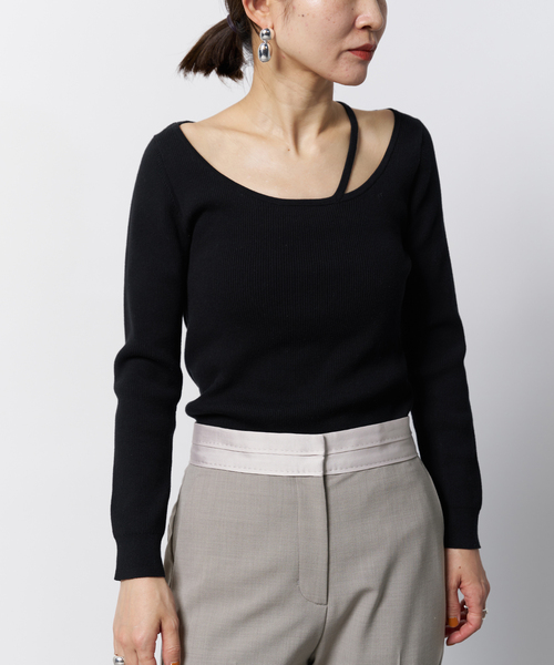 ツイストコットンアシメニット