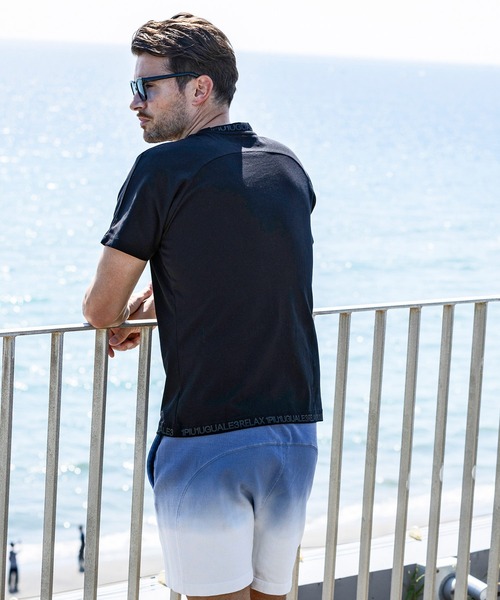 1PIU1UGUALE3  RELAX （ウノピゥウノウグァーレトレ リラックス）の「1PIU1UGUALE3 RELAX(ウノピゥウノウグァーレトレ リラックス)スマートシルエット ネックロゴ 半袖Tシャツ（Tシャツ/カットソー・メンズ・ブラック/ホワイト/ホワイト×ホワイト/ブラック×ブラック・S/M/L/XL/XXL）」の22枚目の写真