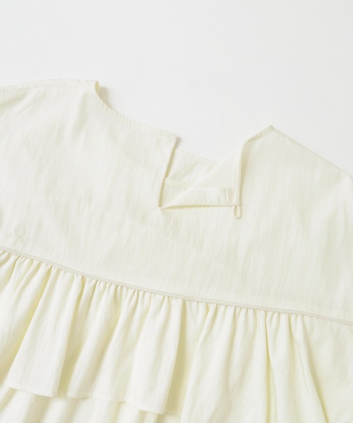 KBF（ケイビーエフ）の「ドロストギャザースリーブミニワンピース（ワンピース・レディース・ピンク/アイボリー/ブラック・ONE）」の5枚目の写真