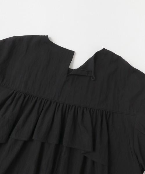 KBF（ケイビーエフ）の「ドロストギャザースリーブミニワンピース（ワンピース・レディース・ピンク/アイボリー/ブラック・ONE）」の6枚目の写真