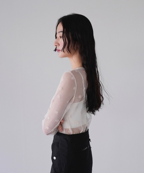 セール】クローバー シースルー トップス シアー カットソー ヘルシー