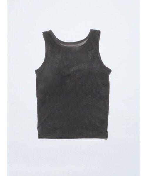 VEQUM（VEQUM）の「【VEQUM】MATTE VELOUR TANK TOP（タンクトップ・レディース・グレー/アイボリー/ブラック/オレンジ・FREE）」の3枚目の写真