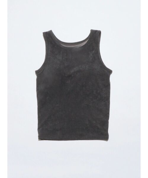 VEQUM（VEQUM）の「【VEQUM】MATTE VELOUR TANK TOP（タンクトップ・レディース・グレー/アイボリー/ブラック/オレンジ・FREE）」の6枚目の写真