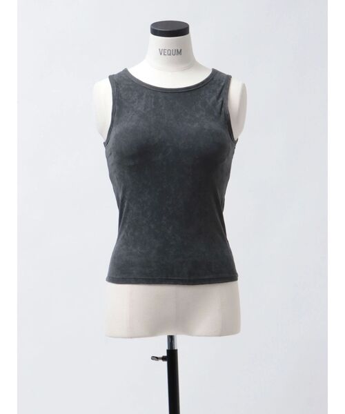 VEQUM（VEQUM）の「【VEQUM】MATTE VELOUR TANK TOP（タンクトップ・レディース・グレー/アイボリー/ブラック/オレンジ・FREE）」の8枚目の写真