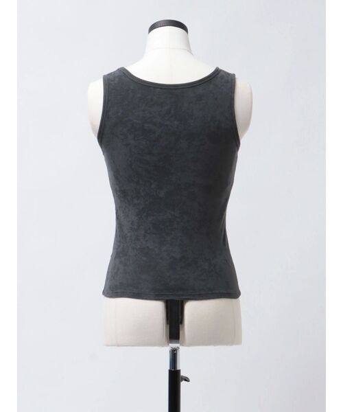 VEQUM（VEQUM）の「【VEQUM】MATTE VELOUR TANK TOP（タンクトップ・レディース・グレー/アイボリー/ブラック/オレンジ・FREE）」の10枚目の写真