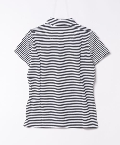 ZOY(ゾーイ)の「WOMENS 天竺ボーダー 半袖シャツ(ポロシャツ・レディース・ブルー系/ネイビー/ベージュ・40/38/36)」の10枚目の写真