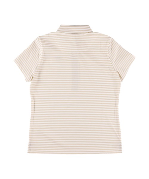 ZOY(ゾーイ)の「WOMENS 天竺ボーダー 半袖シャツ(ポロシャツ・レディース・ブルー系/ネイビー/ベージュ・40/38/36)」の5枚目の写真