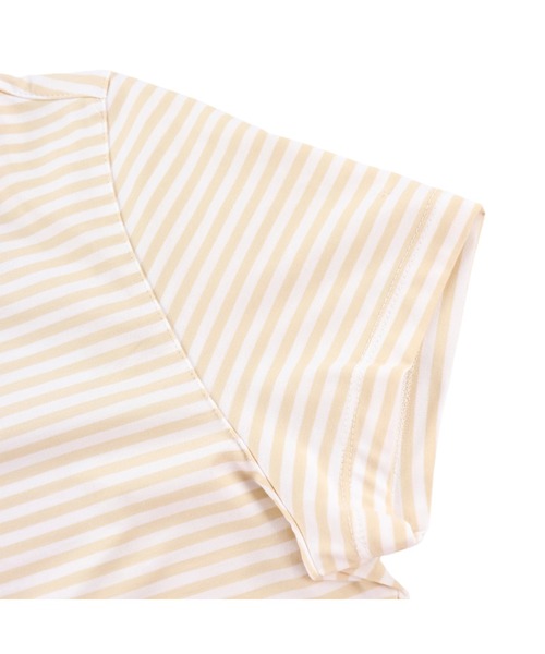 ZOY(ゾーイ)の「WOMENS 天竺ボーダー 半袖シャツ(ポロシャツ・レディース・ブルー系/ネイビー/ベージュ・40/38/36)」の8枚目の写真