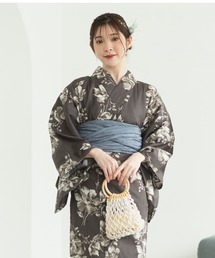 【下駄付き兵児帯ゆかた5点セット】浴衣・兵児帯・腰紐2本・下駄《夏麗し浴衣》