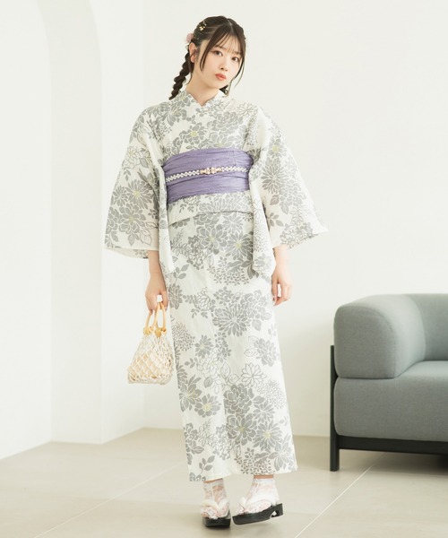 CELEN（セレン）の「【下駄付き兵児帯ゆかた5点セット】浴衣・兵児帯・腰紐2本・下駄《夏麗し浴衣》（浴衣・レディース・その他3/その他12/その他4/その他7/その他9/その他6/その他8/その他10/その他1/その他2/その他5/その他11/イエロー系/グレー系1/グレー系2/アイボリー系/ブラウン系1/ブラウン系2/グレー系3/ネイビー系/ホワイト系・FREE）」の22枚目の写真