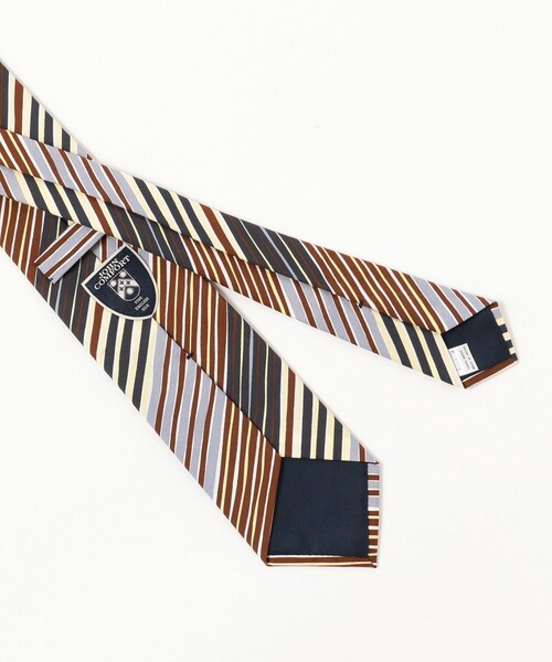 BEAMS F(ビームスエフ)の「JOHN COMFORT / コットン ハンドペイント風 ストライプ ネクタイ(ネクタイ・メンズ・ブルー/ブラウン・ONE SIZE)」の3枚目の写真