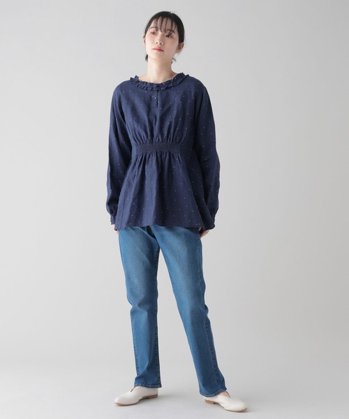 【美品】kiira コットンリネンスモッキングブラウス　ブラック 楽天市場】Kiira（レディースファッション）の通販