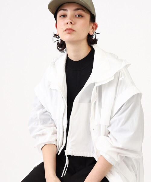 GALLEST（ギャレスト）の「◆3WAYエアリー マウンテンパーカ【ウォッシャブル】（その他アウター・レディース・ホワイト/カーキ/サックスブルー・36/38/40）」の2枚目の写真