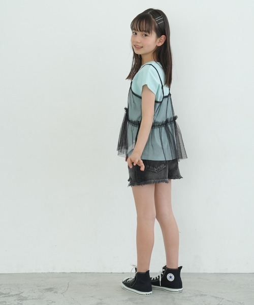 coca(coca)(コカ)の「キッズ 親子お揃いチュールキャミビスチェ(キャミソール・キッズ・レオパード/ブラック・110/120/130/140)」の12枚目の写真