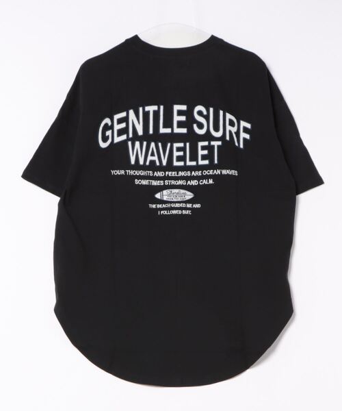 anap mimpi（アナップミンピ）の「コーデュロイ サーフ 刺繍 裾ラウンド コットン ビッグ Tシャツ（Tシャツ/カットソー・レディース・ブラック/ミント/オフホワイト・FREE）」の4枚目の写真