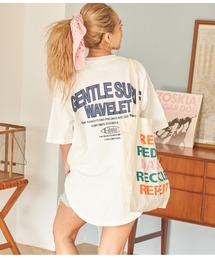 anap mimpi | コーデュロイ サーフ 刺繍 裾ラウンド コットン ビッグ Tシャツ(Tシャツ/カットソー)