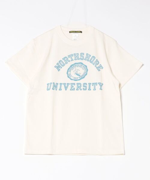 【日本製】グリーンボウル 【GREEN BOWL】Organic CottonT-shirts (C柄 NORTHE SHORE）（Tシャツ/カットソー）｜GREEN BOWL（グリーンボウル）