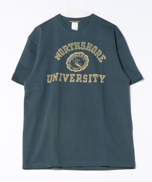 【日本製】グリーンボウル 【GREEN BOWL】Organic CottonT-shirts (C柄 NORTHE SHORE）（Tシャツ/カットソー）｜GREEN BOWL（グリーンボウル）