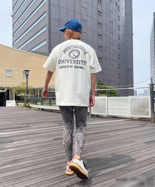 【日本製】グリーンボウル 【GREEN BOWL】Organic CottonT-shirts (C柄 NORTHE SHORE）（Tシャツ/カットソー）｜GREEN BOWL（グリーンボウル）