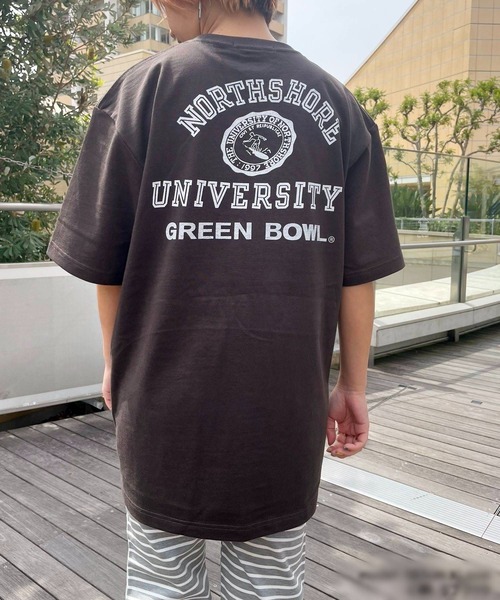 【日本製】グリーンボウル 【GREEN BOWL】Organic CottonT-shirts (C柄 NORTHE SHORE）（Tシャツ/カットソー）｜GREEN BOWL（グリーンボウル）