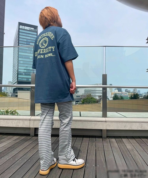 【日本製】グリーンボウル 【GREEN BOWL】Organic CottonT-shirts (C柄 NORTHE SHORE）（Tシャツ/カットソー）｜GREEN BOWL（グリーンボウル）