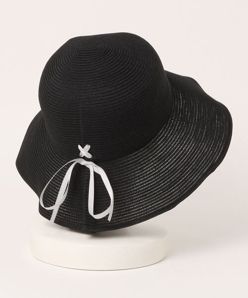 polcadot（ポルカドット）の「ソフトペーパーリボンハット（ハット・レディース・ブラック/ベージュ/キャメル・FREE）」の4枚目の写真