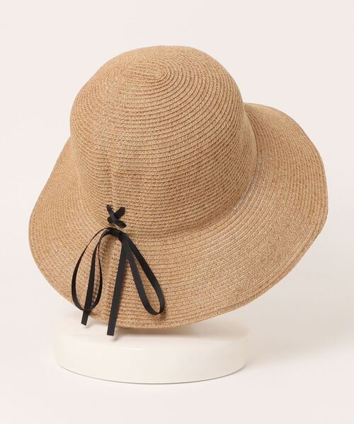 polcadot（ポルカドット）の「ソフトペーパーリボンハット（ハット・レディース・ブラック/ベージュ/キャメル・FREE）」の6枚目の写真