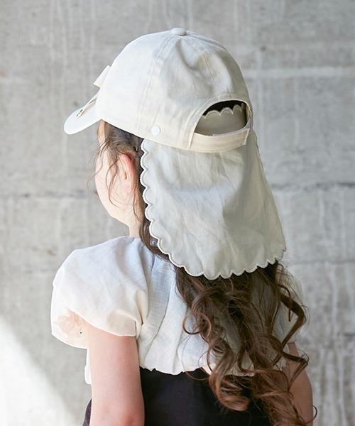 petit main(プティマイン)の「ガーリーリボンキャップ(キャップ・キッズ・クリーム/ライトピンク/ブルー・54cm/50cm/52cm)」の5枚目の写真