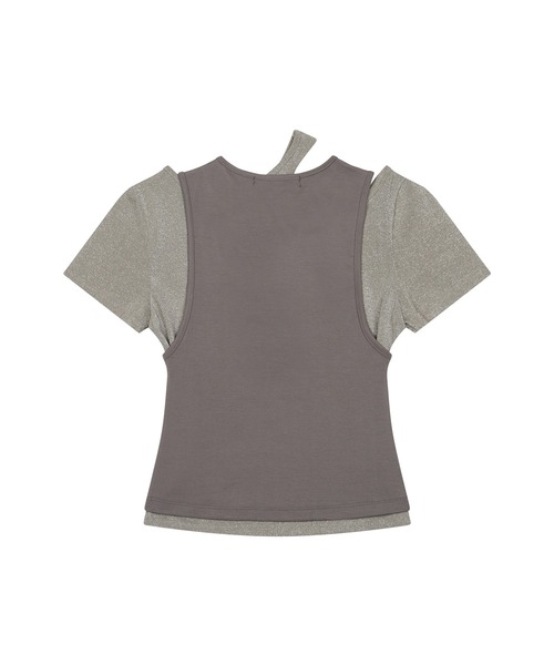 [LUVISTRUE]★24SS★韓国人気★RT GLITTER LAYERED TEE RT GLITTER LAYERED TEE/LUVISTRUE(ラヴイズトゥルー)｜ラヴイズ