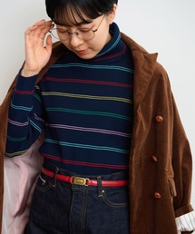 CHILD WOMAN | もちもちマルチボーダー リブタートル(ニット/セーター)