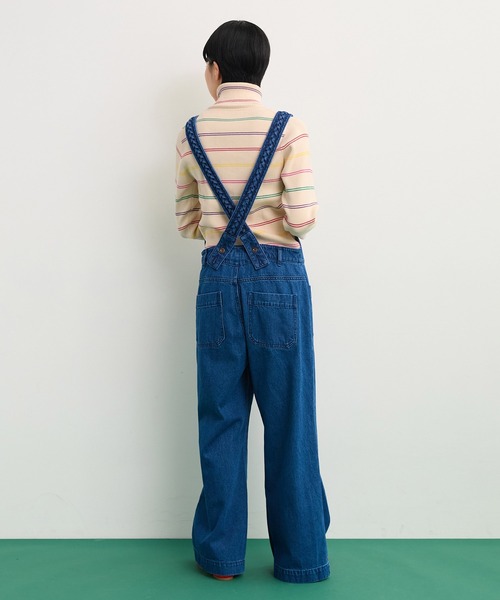 CHILD WOMAN（チャイルドウーマン）の「もちもちマルチボーダー リブタートル（ニット/セーター・レディース・ネイビー/アイボリー・FREE）」の10枚目の写真