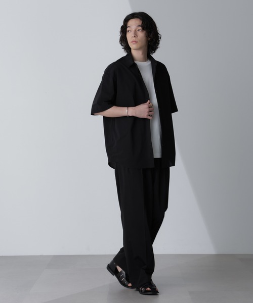 NANO universe（ナノユニバース）の「「AIR PASSAGE」テーパードイージーパンツ（セットアップ可）（その他パンツ・メンズ・ネイビー/ライトブラウン/ブラック・M/L/XL）」の2枚目の写真