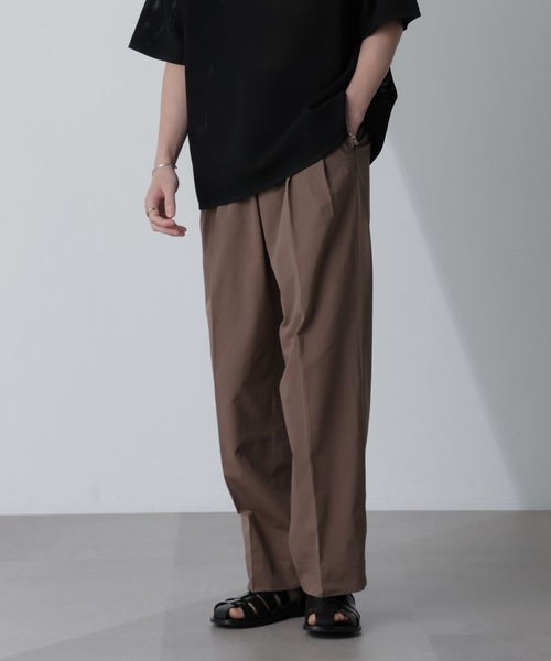 NANO universe（ナノユニバース）の「「AIR PASSAGE」テーパードイージーパンツ（セットアップ可）（その他パンツ・メンズ・ネイビー/ライトブラウン/ブラック・M/L/XL）」の4枚目の写真