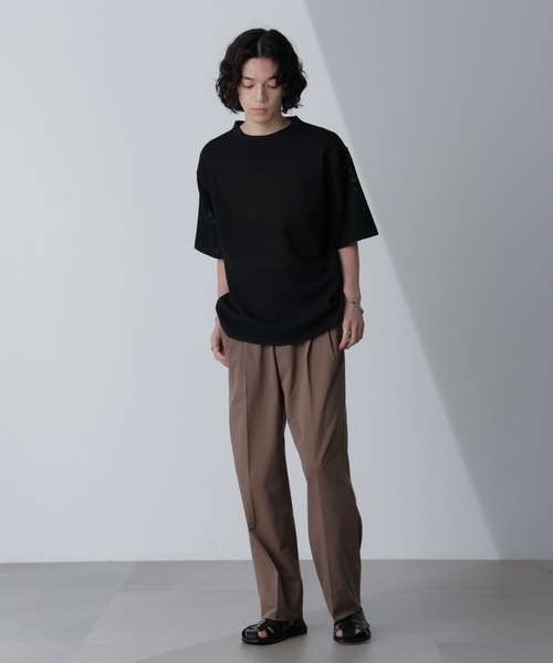 NANO universe（ナノユニバース）の「「AIR PASSAGE」テーパードイージーパンツ（セットアップ可）（その他パンツ・メンズ・ネイビー/ライトブラウン/ブラック・M/L/XL）」の7枚目の写真