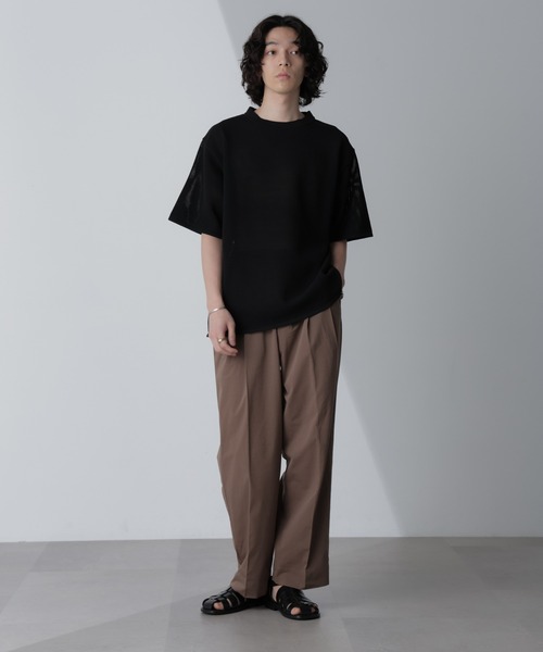 NANO universe（ナノユニバース）の「「AIR PASSAGE」テーパードイージーパンツ（セットアップ可）（その他パンツ・メンズ・ネイビー/ライトブラウン/ブラック・M/L/XL）」の8枚目の写真