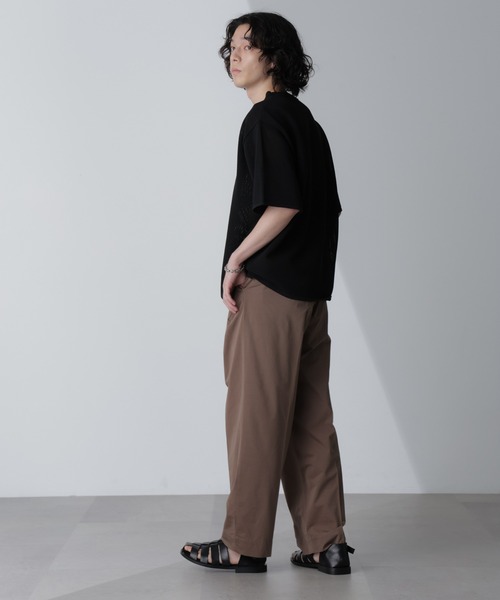 NANO universe（ナノユニバース）の「「AIR PASSAGE」テーパードイージーパンツ（セットアップ可）（その他パンツ・メンズ・ネイビー/ライトブラウン/ブラック・M/L/XL）」の9枚目の写真