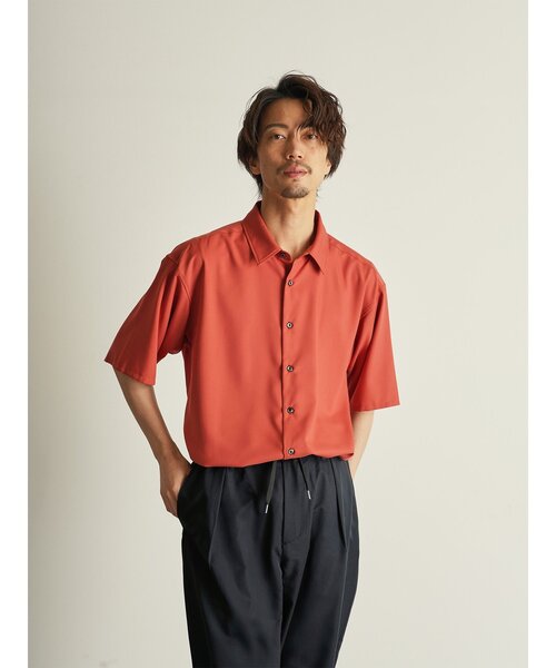 CUSTOM CULTURE（カスタムカルチャー）の「【Custom Culture】ポリレーヨンTWILLショートスリーブシャツ（シャツ/ブラウス・メンズ・ベージュ系その他/ブラウン/ブラック/ライトグレー/オレンジ系・3/2/4）」の6枚目の写真