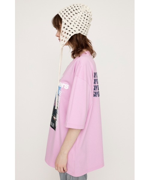SLY(スライ)の「FOAM LOGO PHOTO T/SH フォーム ロゴ フォト ティーシャツ(Tシャツ/カットソー・レディース・ホワイト/ピンク/ブラック/杢グレー・FREE)」の13枚目の写真