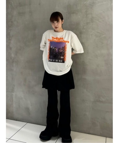 ウッチー】SUM1STYLE スミスタイル フリルTシャツ ブラック